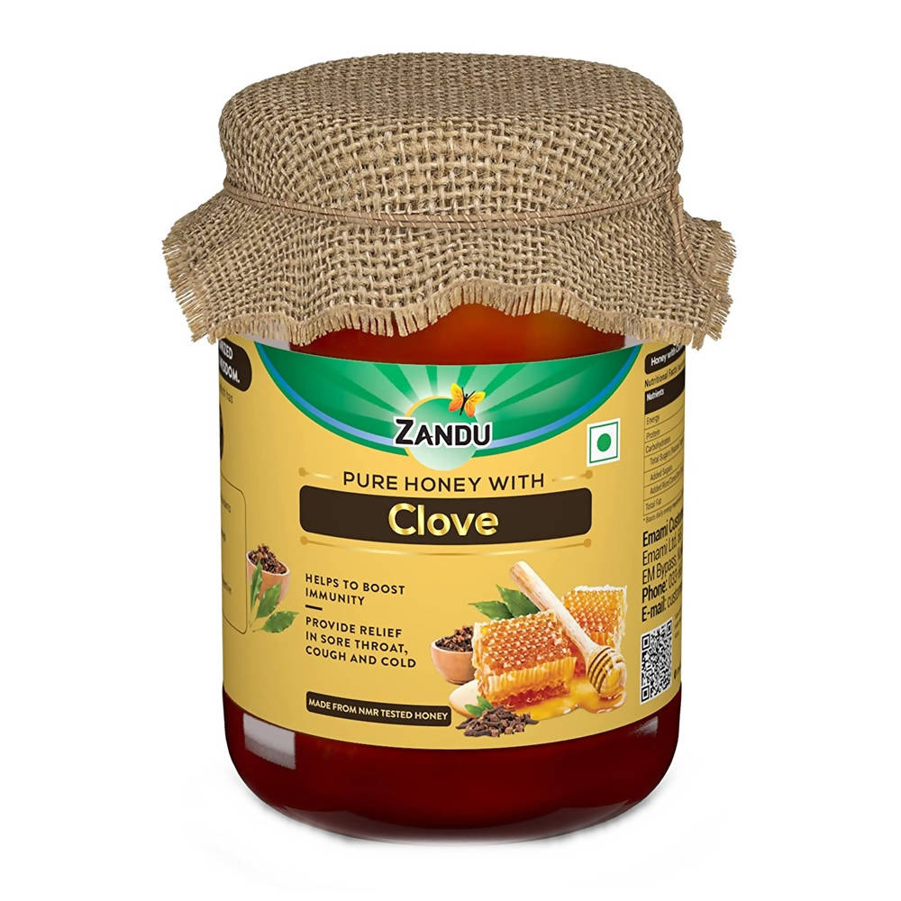 Zandu Pure Honey with Clove Trendia Foods