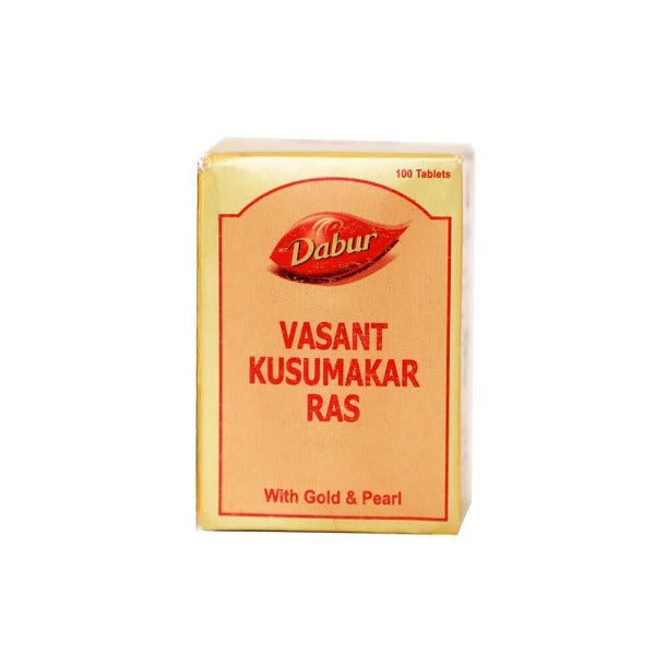 Dabur Vasant Kusumakar Ras With Gold And Pearl 100 Tablets Trendia Foods 