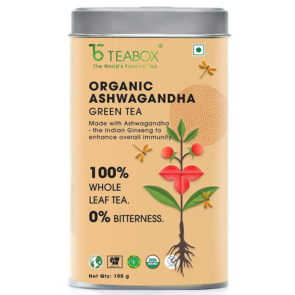 Teabox Organic Ashwagandha Green Tea Loose Leaves Trendia Foods