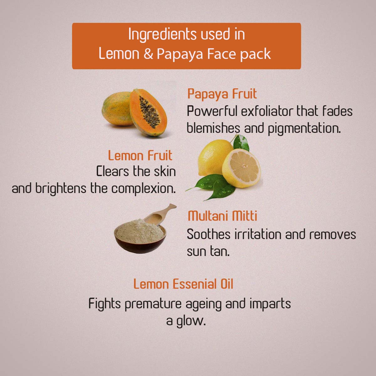 Lemon & Papaya Face Pack - Ancient Living