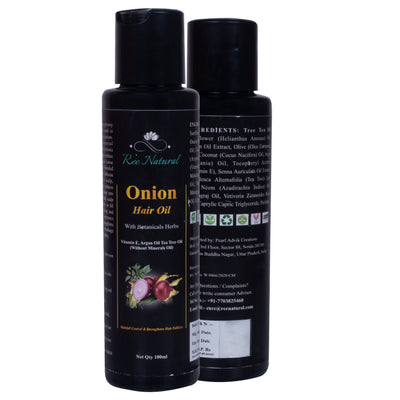 Women's Onion Oil With Herbs (Bhringraj Oil And Amla Oil And Avarampoo And Vettiver And Sampangi Seeds And Idam Puri And Valapuri And Amla And Rose Stick) - Without Mineral Oil - Ree Natural