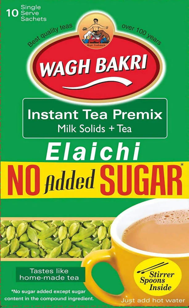 Wagh Bakri Elaichi Instant Tea Premix - No Added Sugar