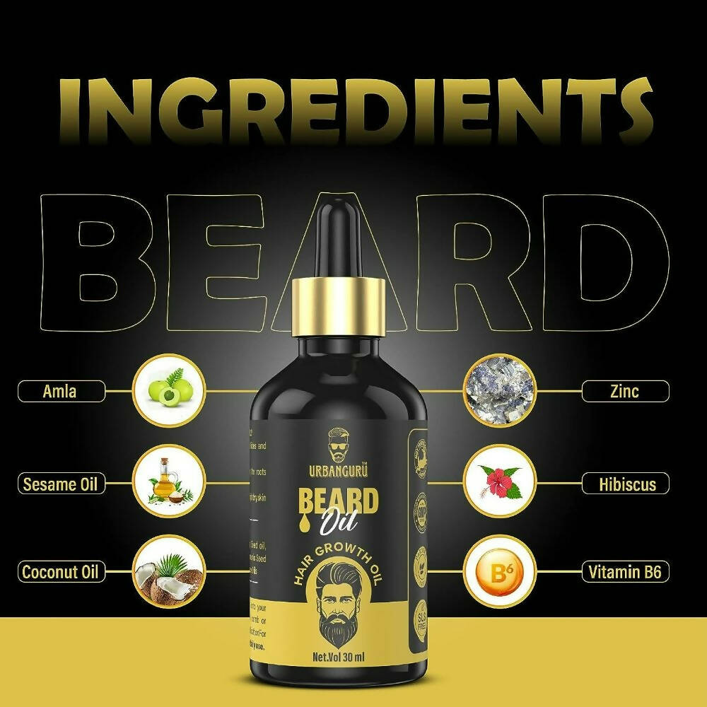 Urbanguru Men'S Beard & Hair Growth Oil Trendia Foods