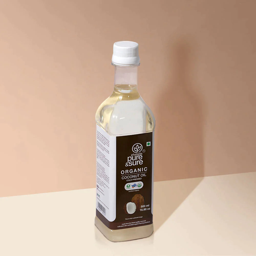 Organic Cold Pressed Coconut Oil - 500 ml - Pure & Sure