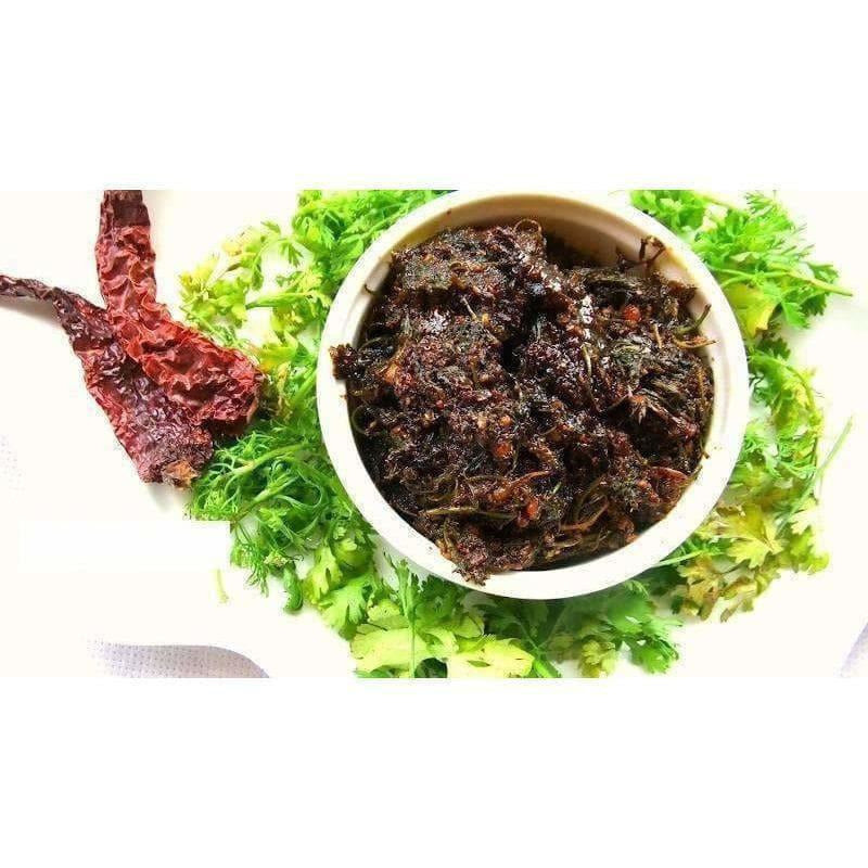 Coriander Leaves Pickle / Kothimeera Pickle By Vellanki Foods