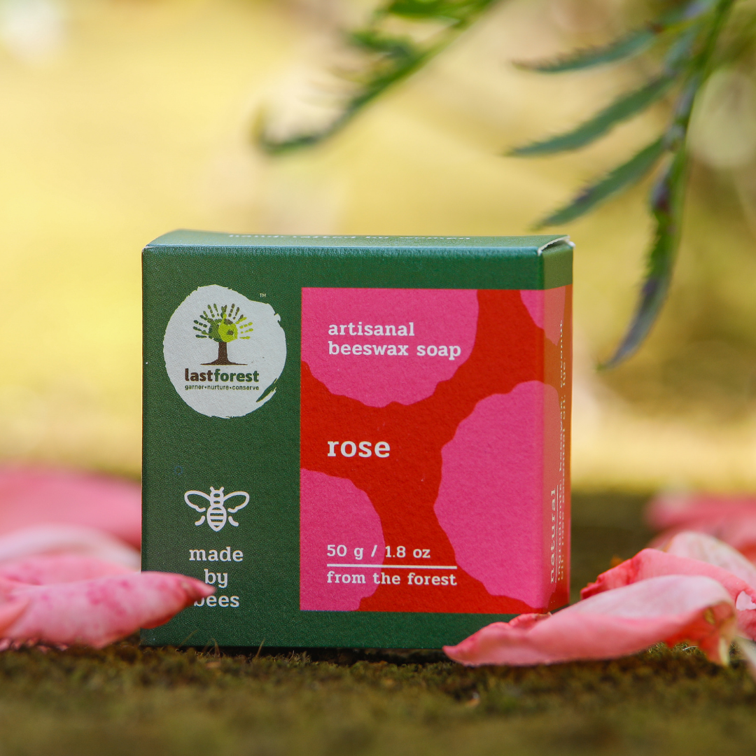 Artisanal Handmade 'Pebbles' Beeswax Soap - Rose - Last Forest