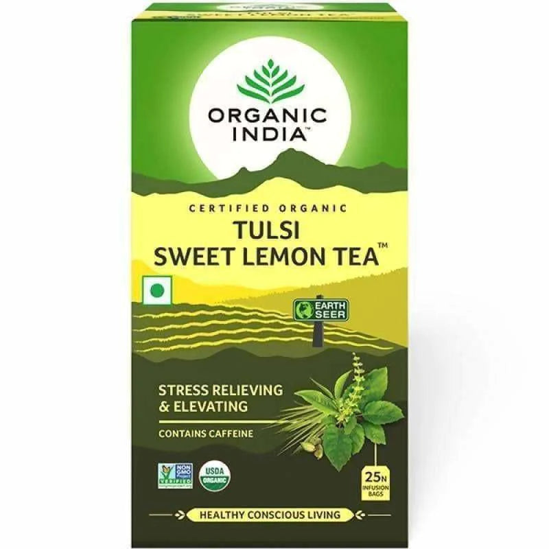 Organic India Tulsi Sweet Lemon Tea 25 Tea Bags